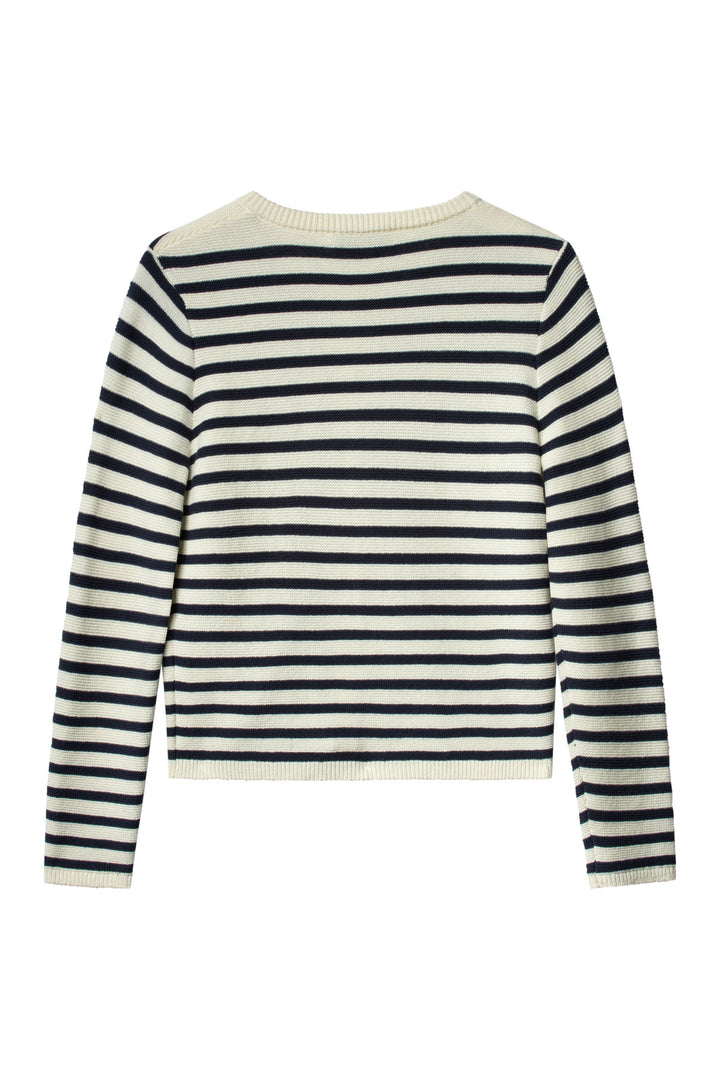 BELLA Links Stripe  Cream/Dk Navy