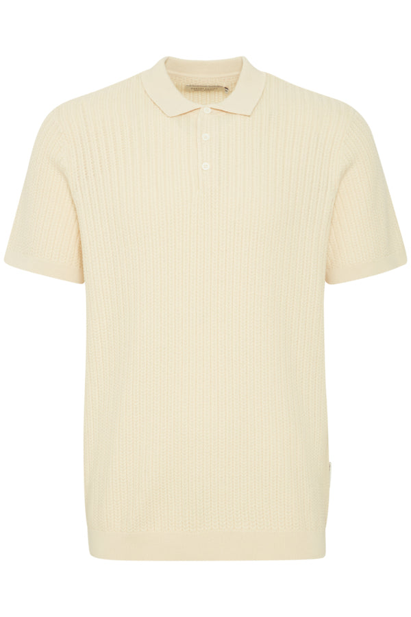 Karl structured knit polo  Bleached Sand