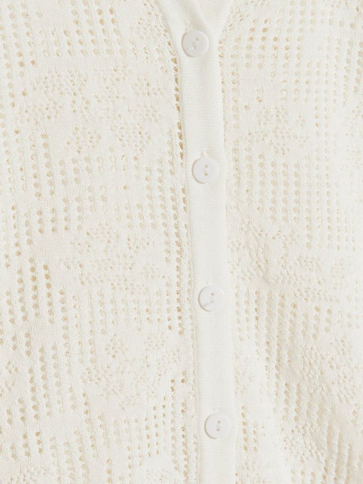 Lace Knit Shirt  White