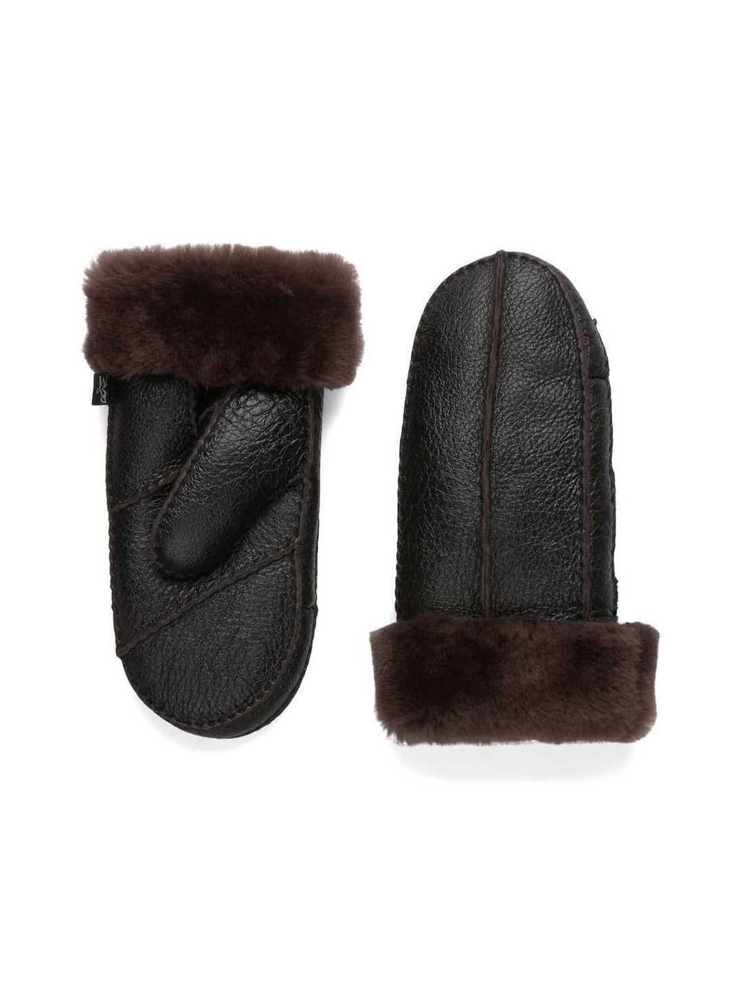 RHJuno Sheepskin Mittens  Coffee Brown