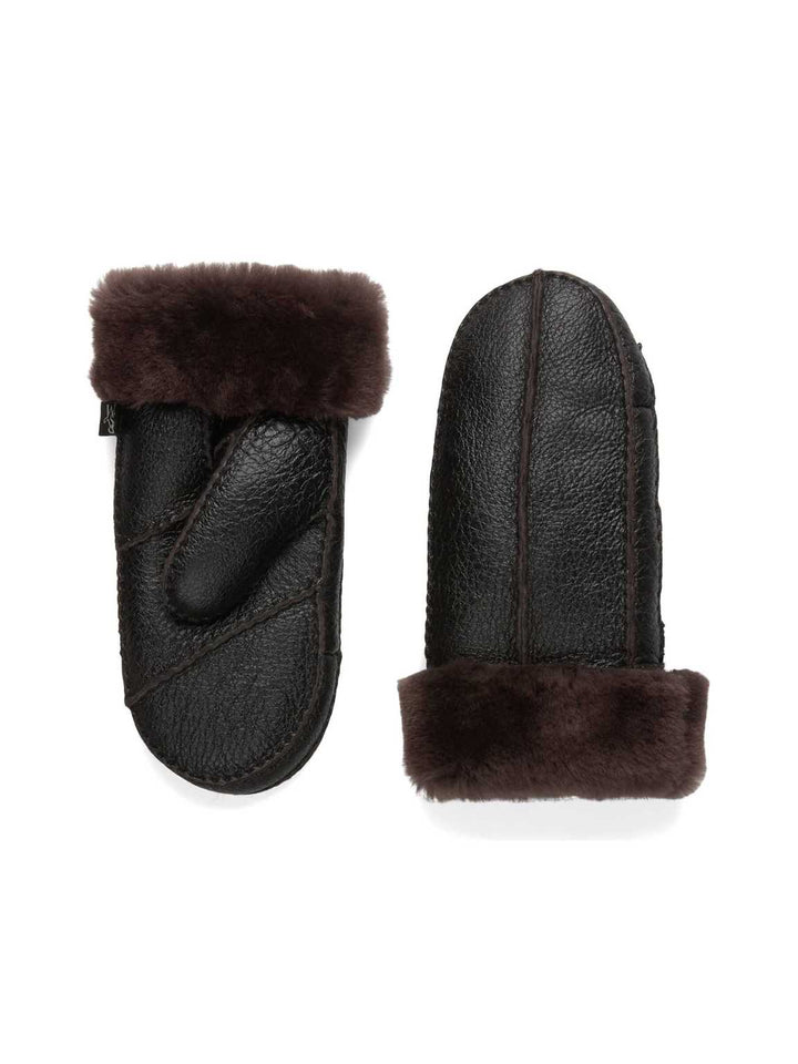 RHJuno Sheepskin Mittens  Coffee Brown
