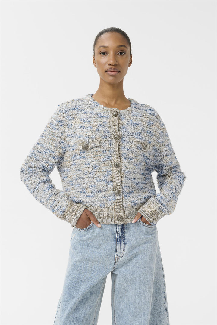 Gzcannie Cardigan  Blue White Mix