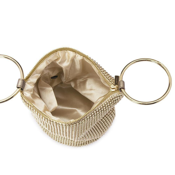 BIANCA Ball Mesh Handle Bag Gold