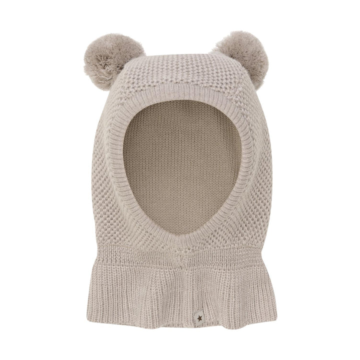 Balaclava Windstop Pompoms  Camel Melange