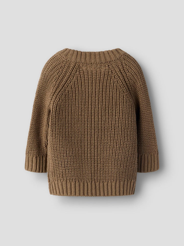 Emlen Ls Knit Card  Mørkebrun