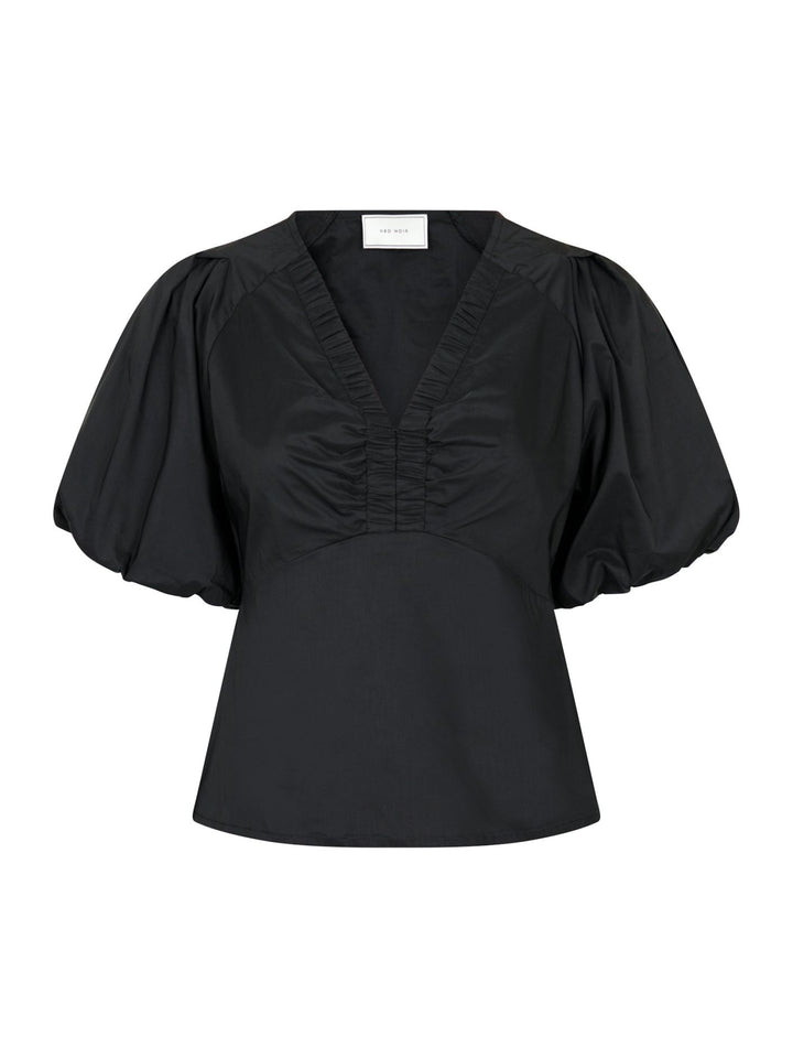 Irina Poplin Blouse  Black