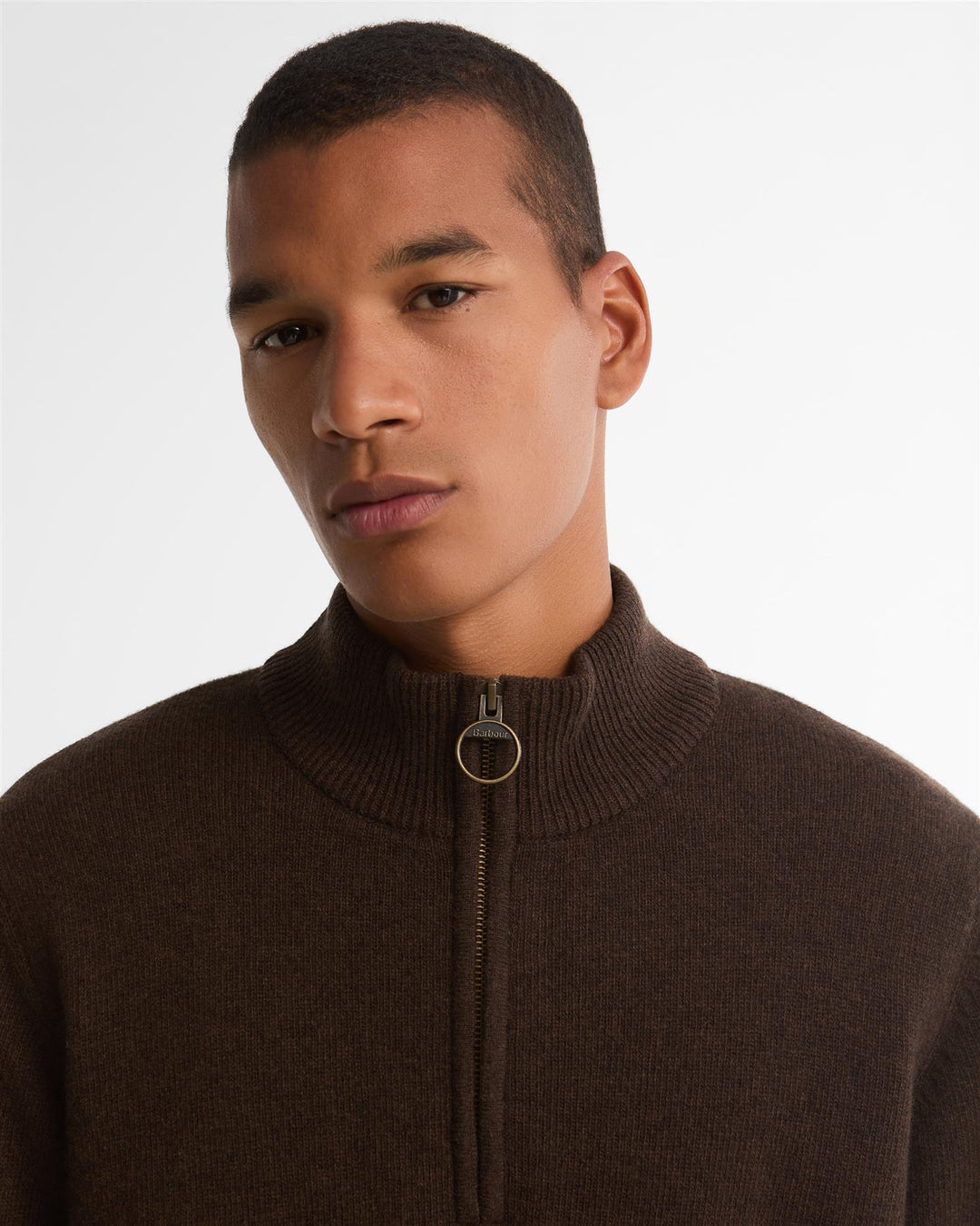 Barbour Holden Half Zip  Dark Oak