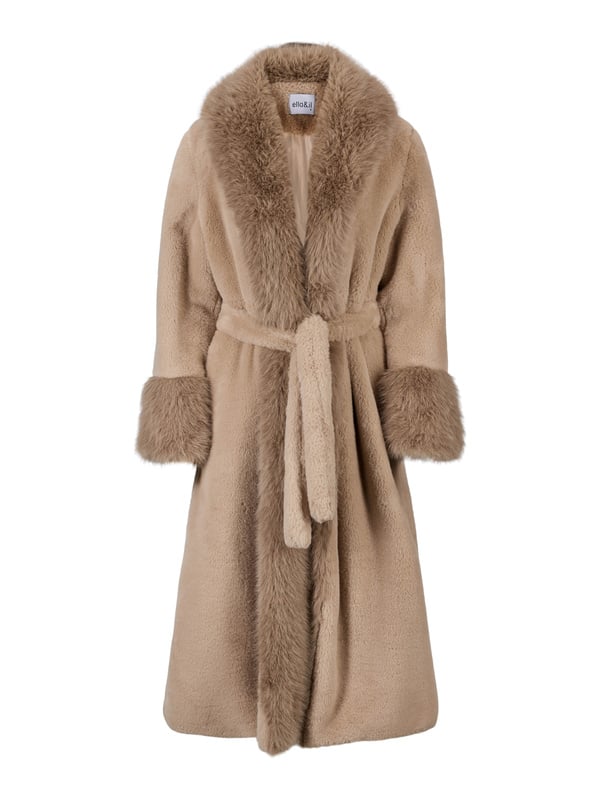 CAROLINE FAKE FUR JACKET  Beige