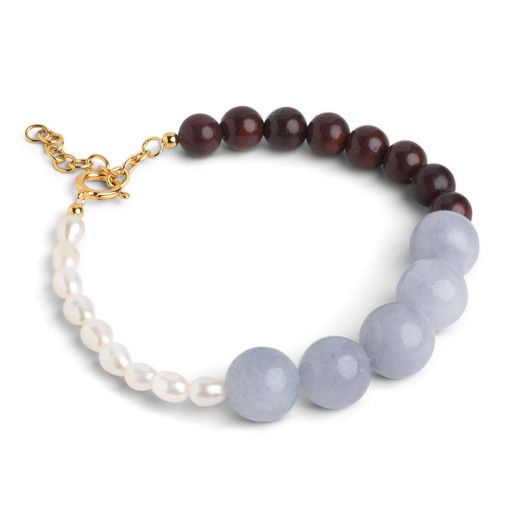 BRACELET, MARLI  Pearls, Light Grey And Brown