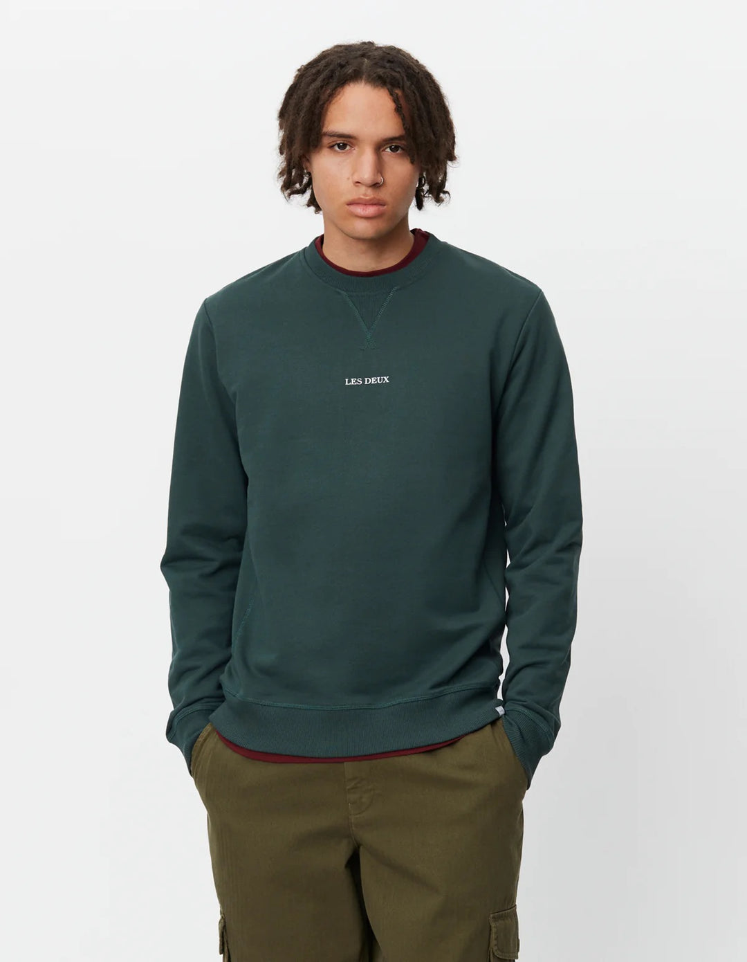 Lens Sweatshirt - Seasonal  Pine Green/White