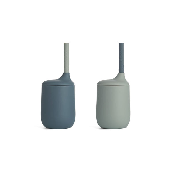 ELLIS SIPPY CUP 2PK  Whale Blue/Dove Blue Mix