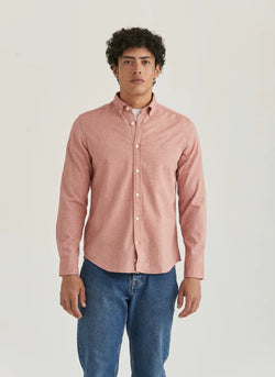 Watts Flannel Shirt - Slim Fit  Red