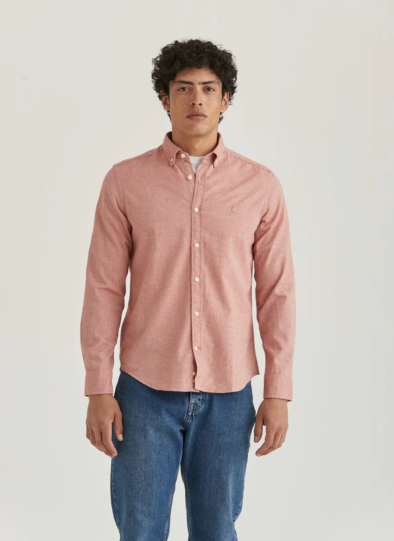 Watts Flannel Shirt - Slim Fit  Red
