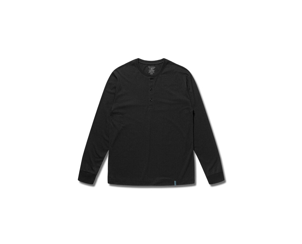 LOUNGE HENLEY COTTON BAMBOO  Black