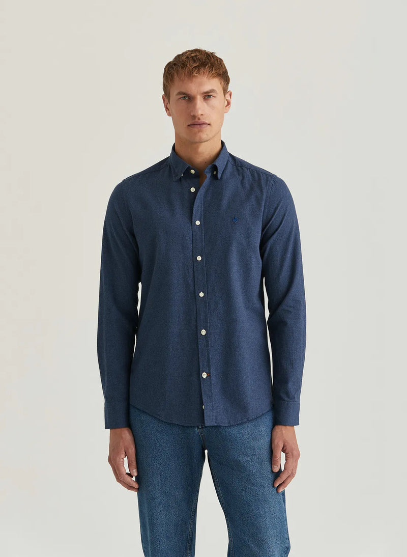 Watts Flannel Shirt - Slim Fit  Blue