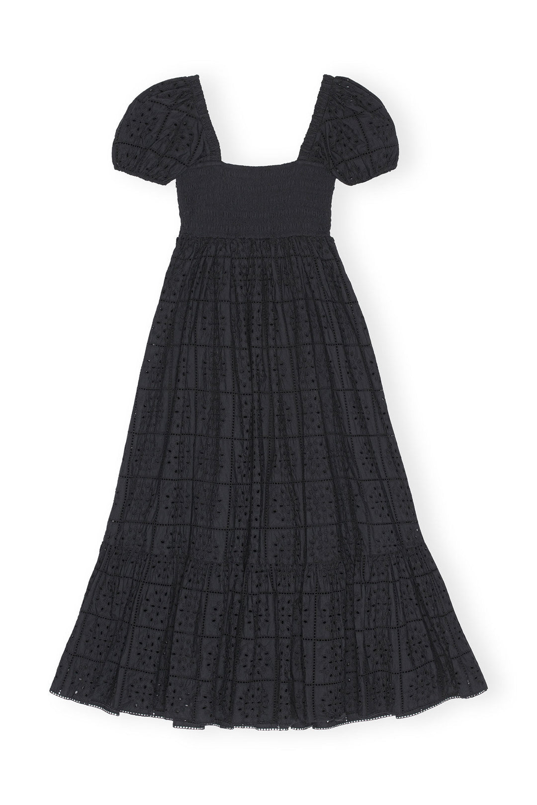 BRODERIE ANGLAISE MAXI DRESS  Black