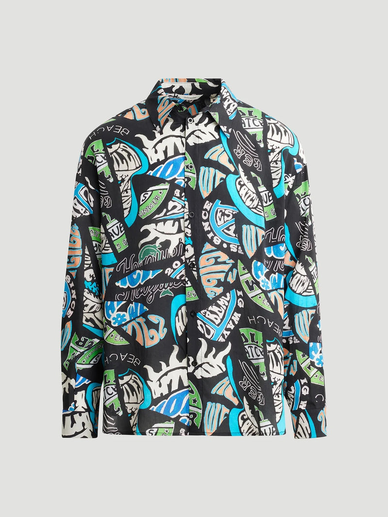 Cave Logos Shirt  Black Mix