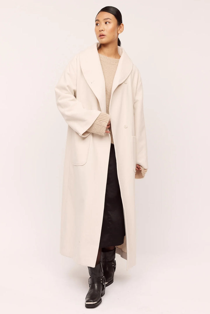 Camille Long Coat  Winter White