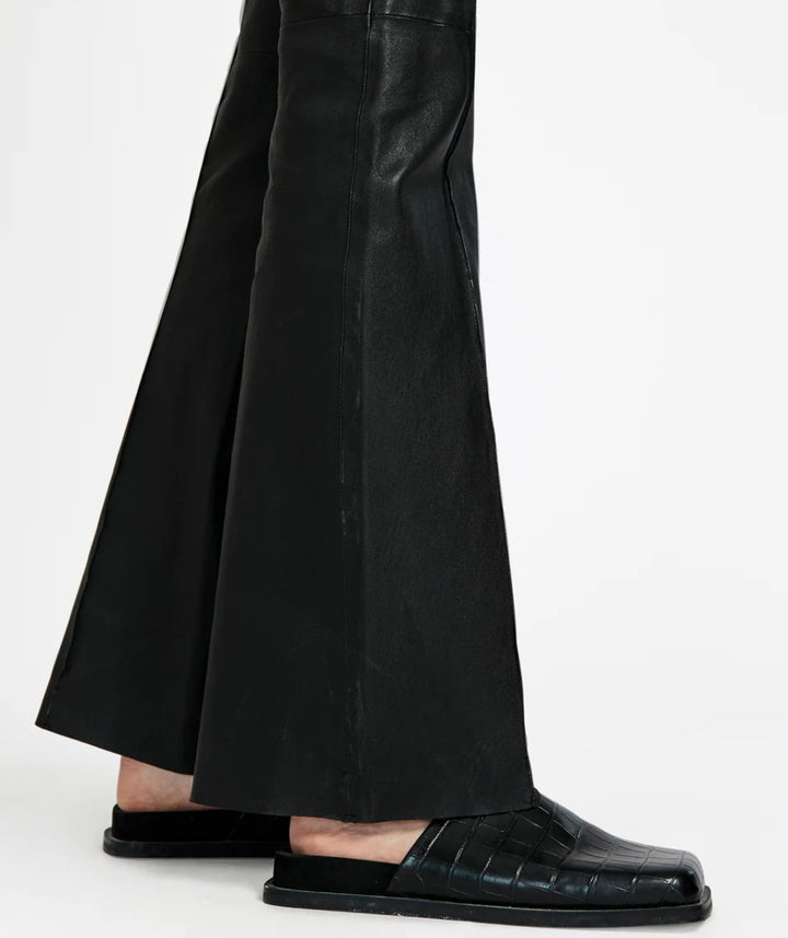 Celia bootcut leather pants  Black