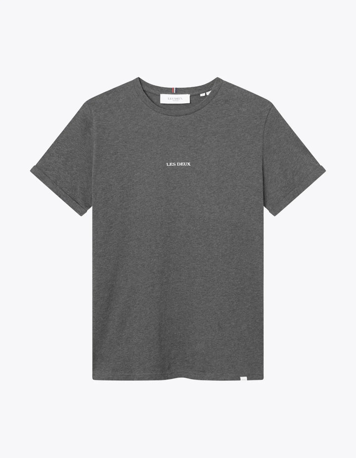 Lens T-Shirt - Seasonal  Charcoal Melange/White