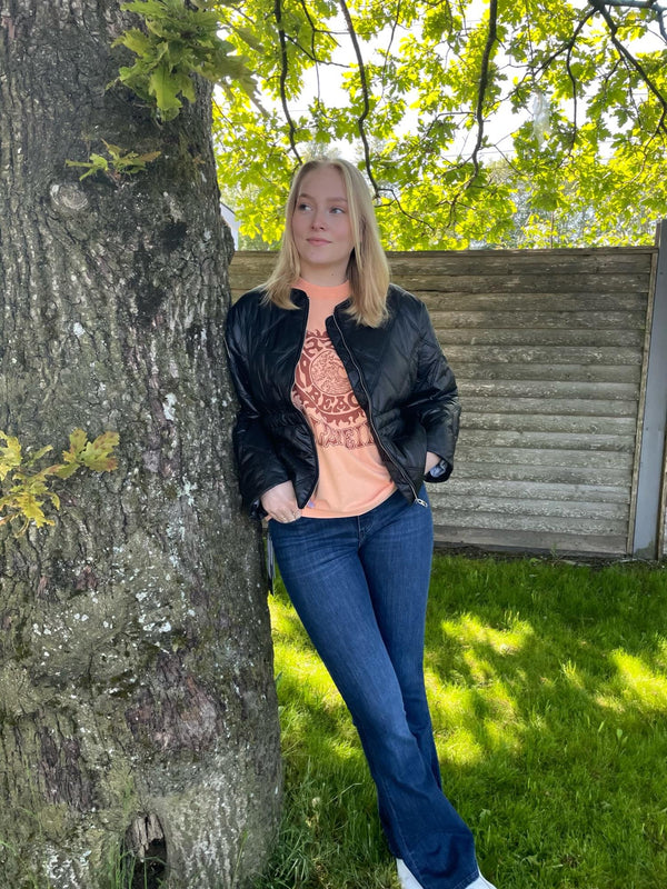SHINY QUILT JACKET  Black