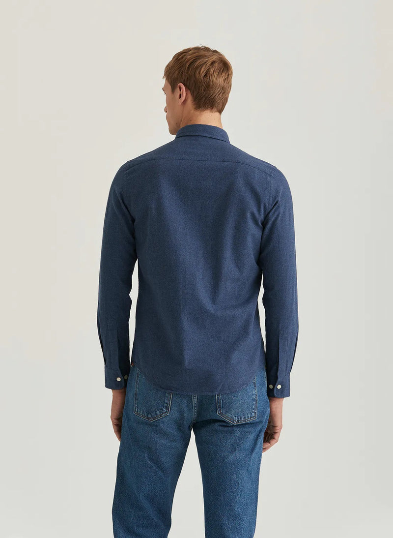 Watts Flannel Shirt - Slim Fit  Blue