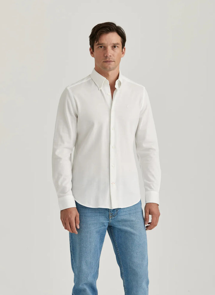 Eddie Pique Shirt - Slim Fit  White