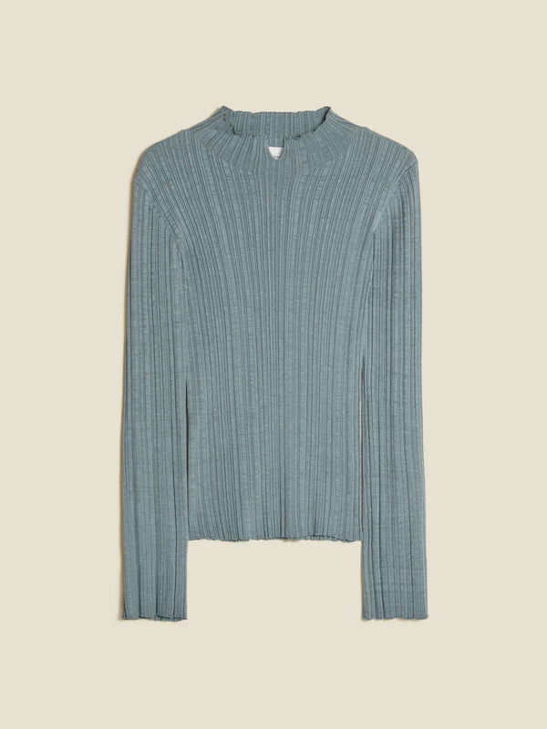 Tulip Knit Top  Teal