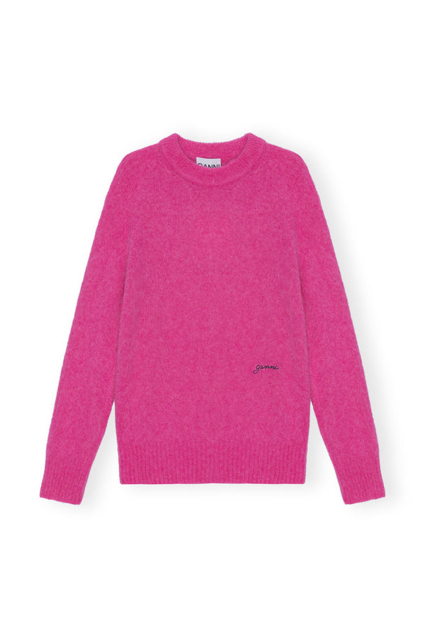 BRUSHED ALPACA O-NECK  072 Cone Flower