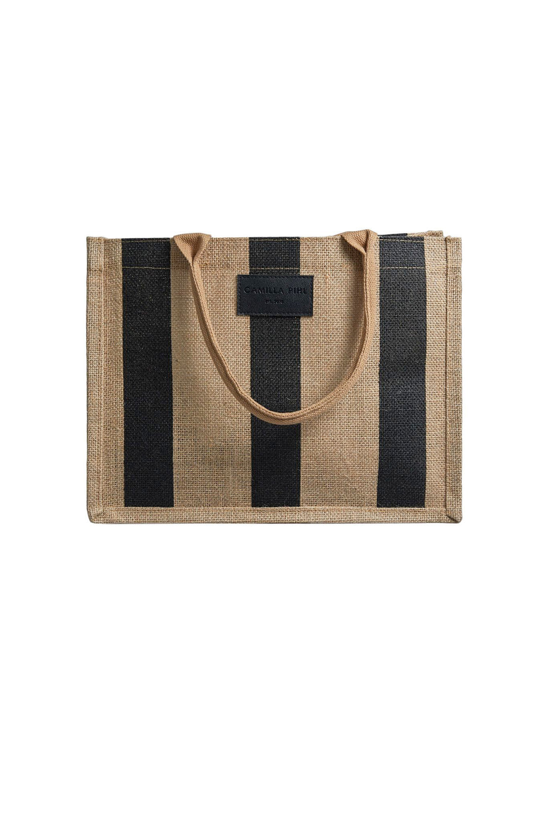 Market Bag Small  Black Stripe