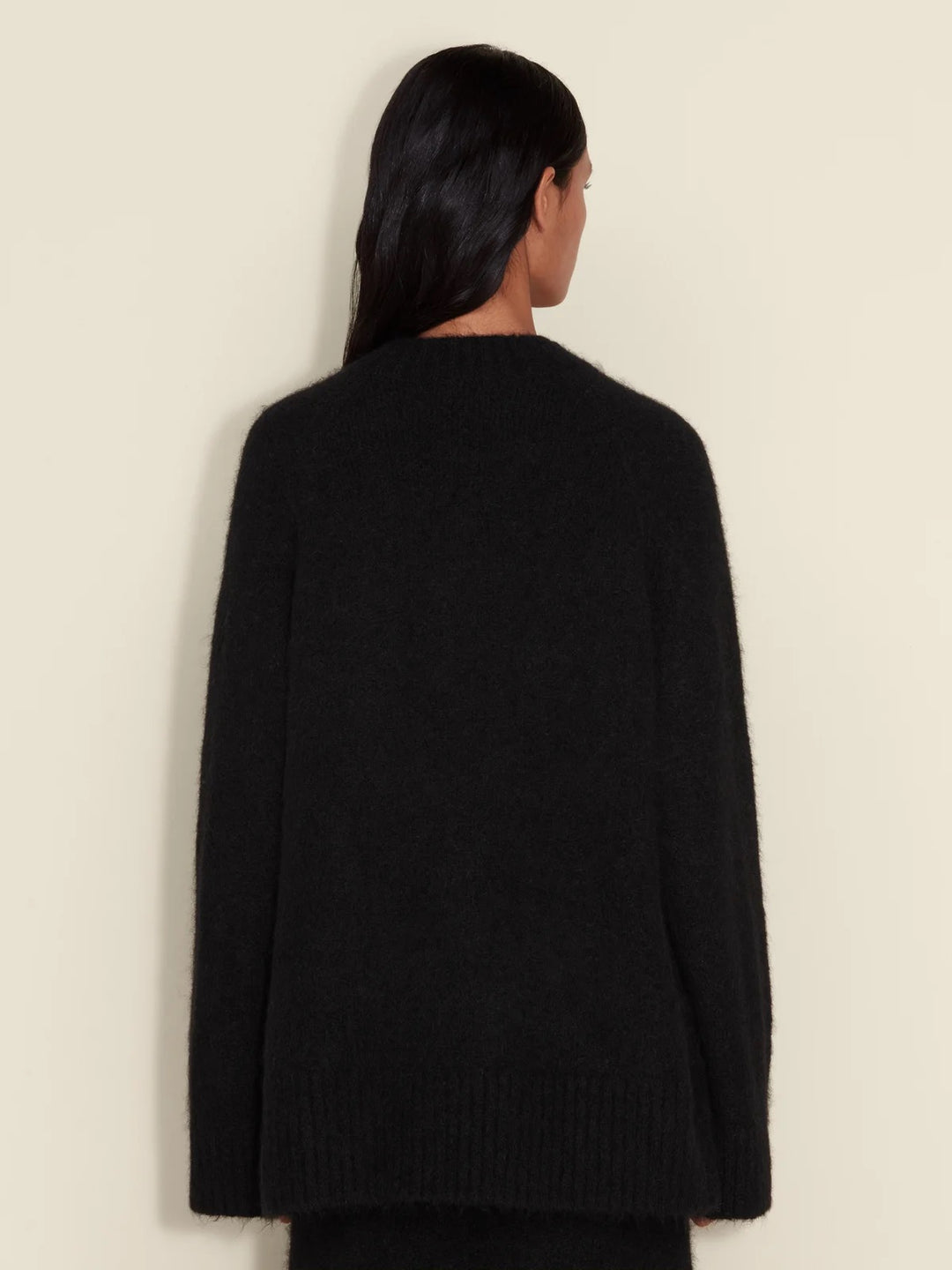 Fure Fluffy Knit Sweater  Black