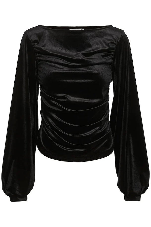 KAMALI LS BLOUSE  Black