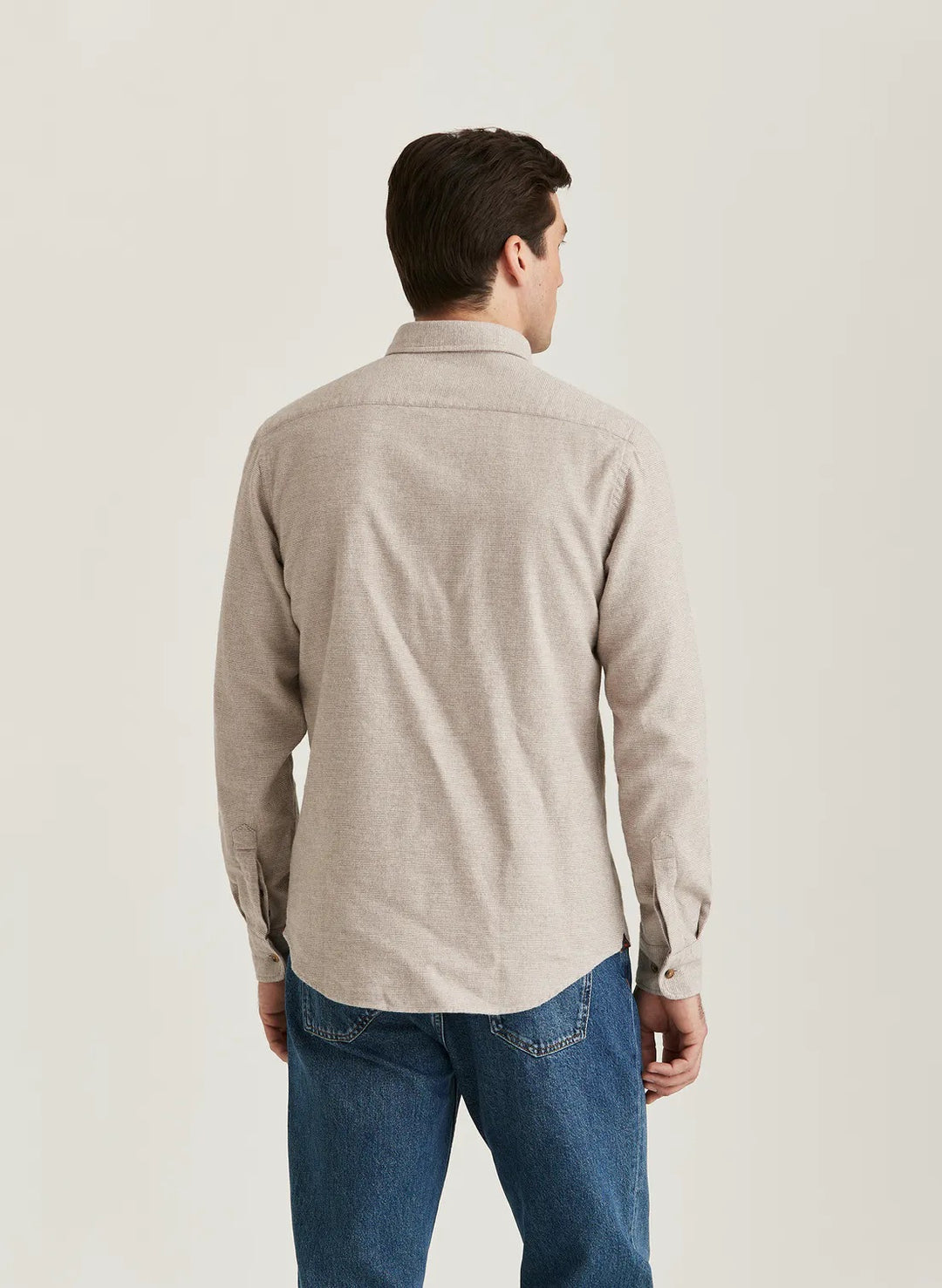 Flannel Check Shirt - Slim Fit  Khaki