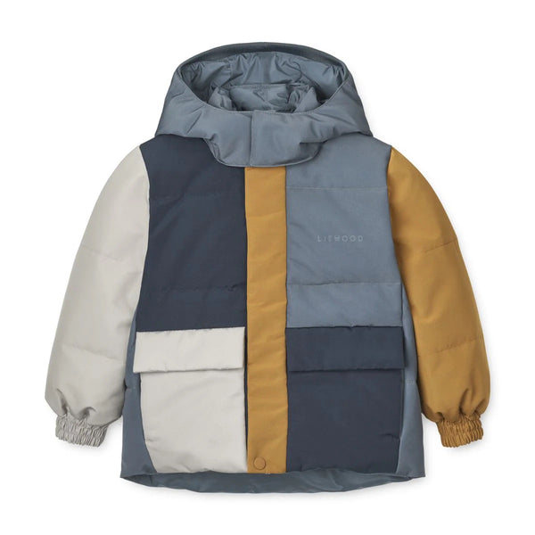 PALOMA REVIERSIVE PUFFER DOWN JACKET  Whale Blue Multi Mix