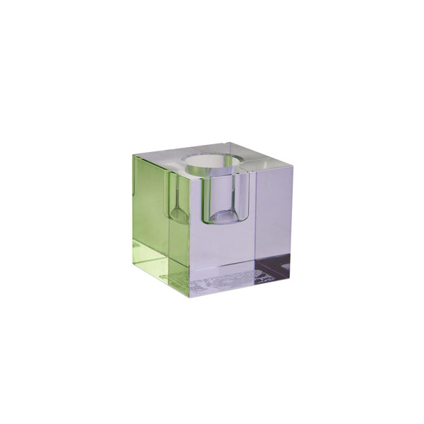 ME CUBE CANDLEHOLDER  Green/Purple