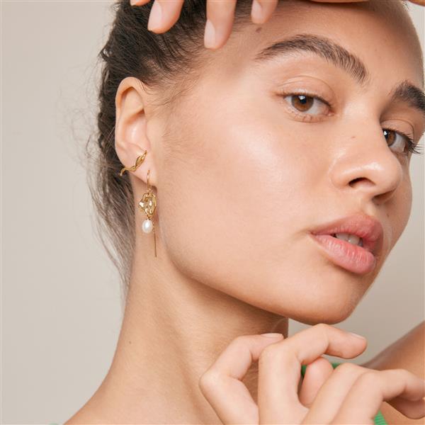 STUDS, JUNO  18K Gold-Plated Sterling Silver