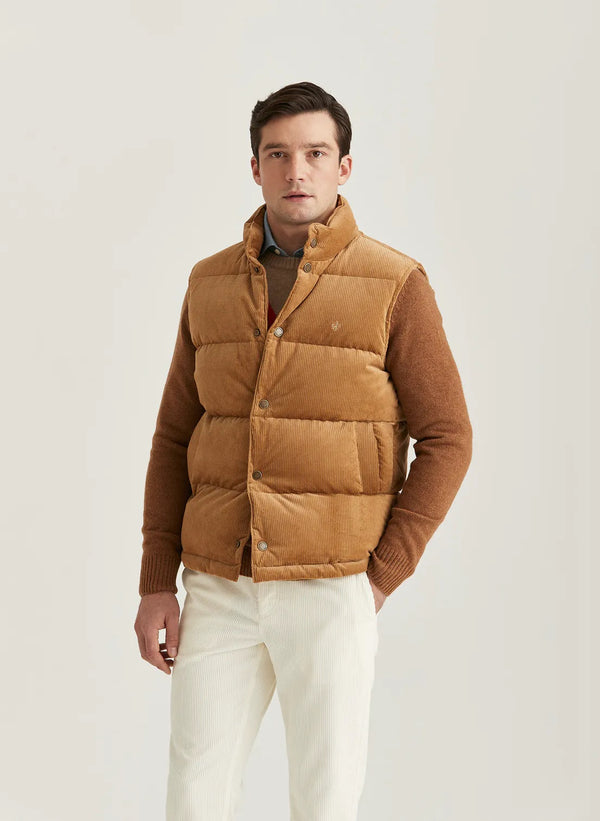 Kirkby Cord Vest  Camel
