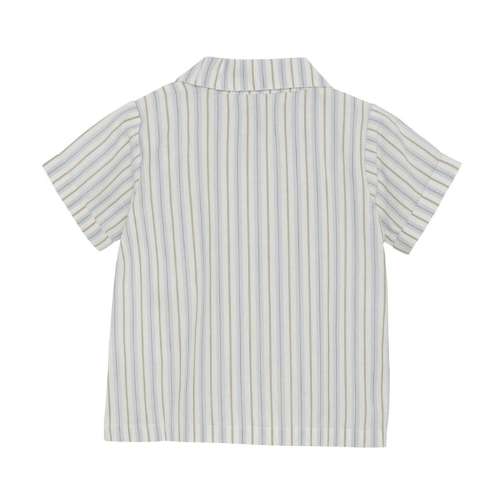 Shirt SS Woven Stripe  Silver Sage