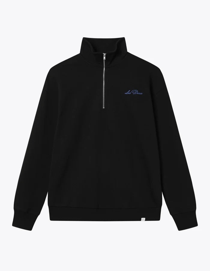Crew Half-Zip Sweatshirt  Black/Fjord Blue