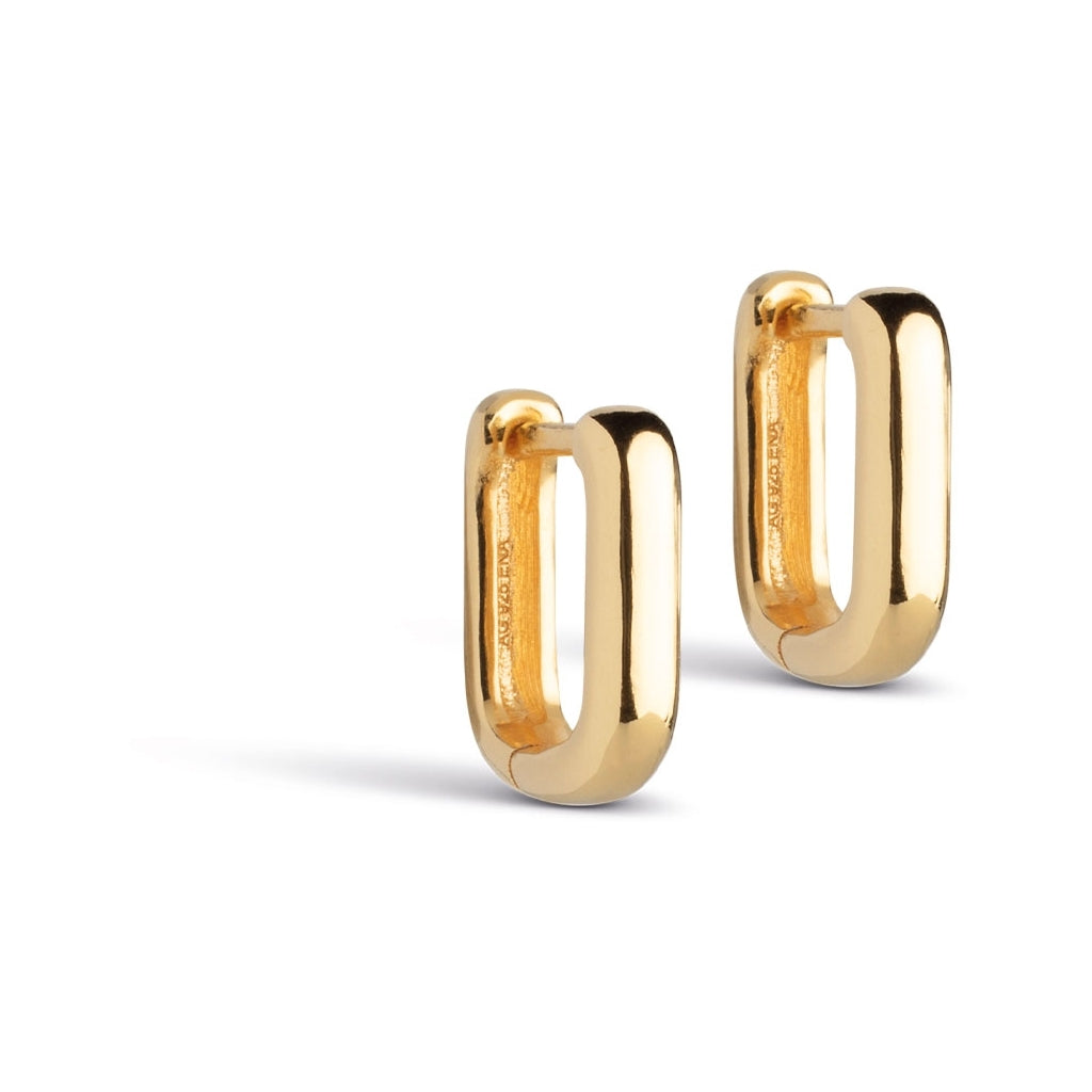 HOOPS, SQUARE 12 MM  Gold