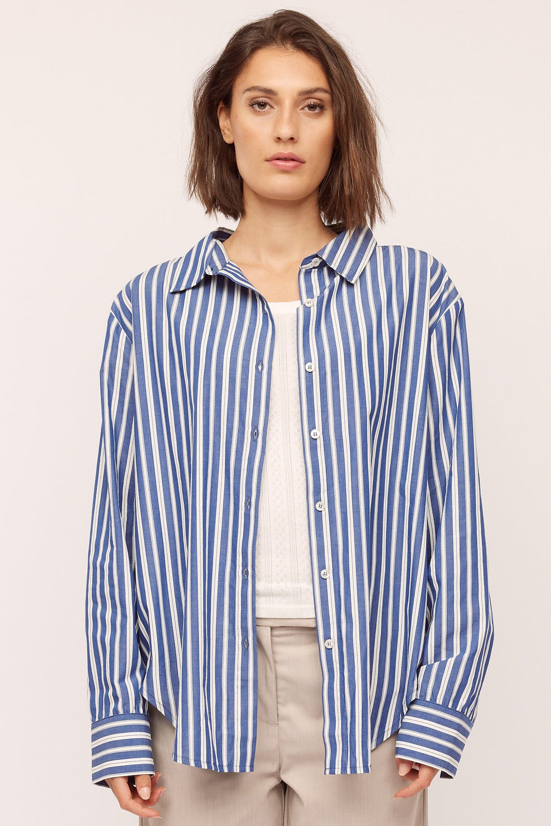Alvi Oversized Shirt  Blue Stripe