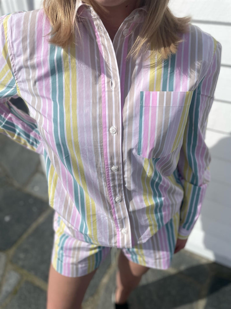 STRIPE COTTON SHIRT  Multicolour 999