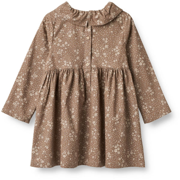 DRESS VIOLETTA  Cocoa Brown Flowers