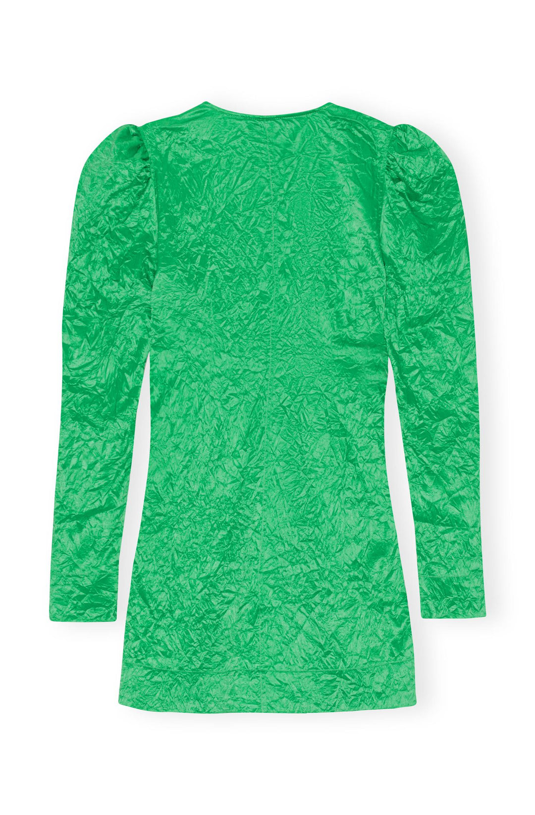 Crinkled satin mini dress  767 Bright Green
