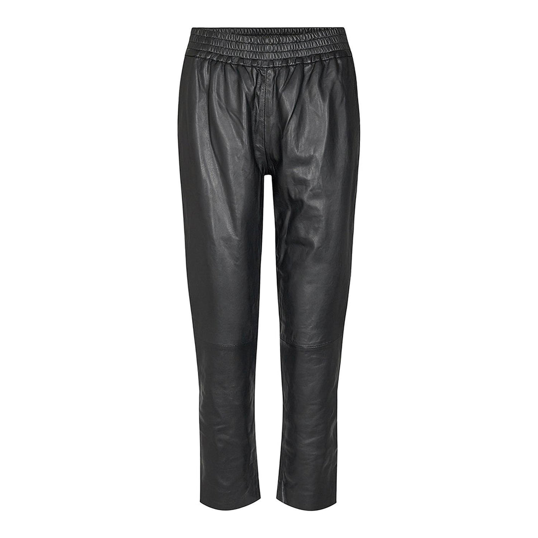 Shiloh Crop Leather Pant  Black