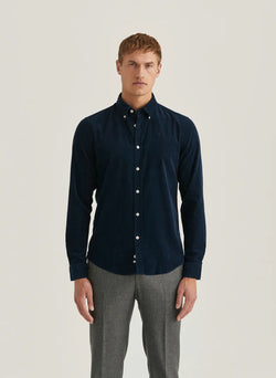 Douglas Cord Shirt - Slim Fit  Blue