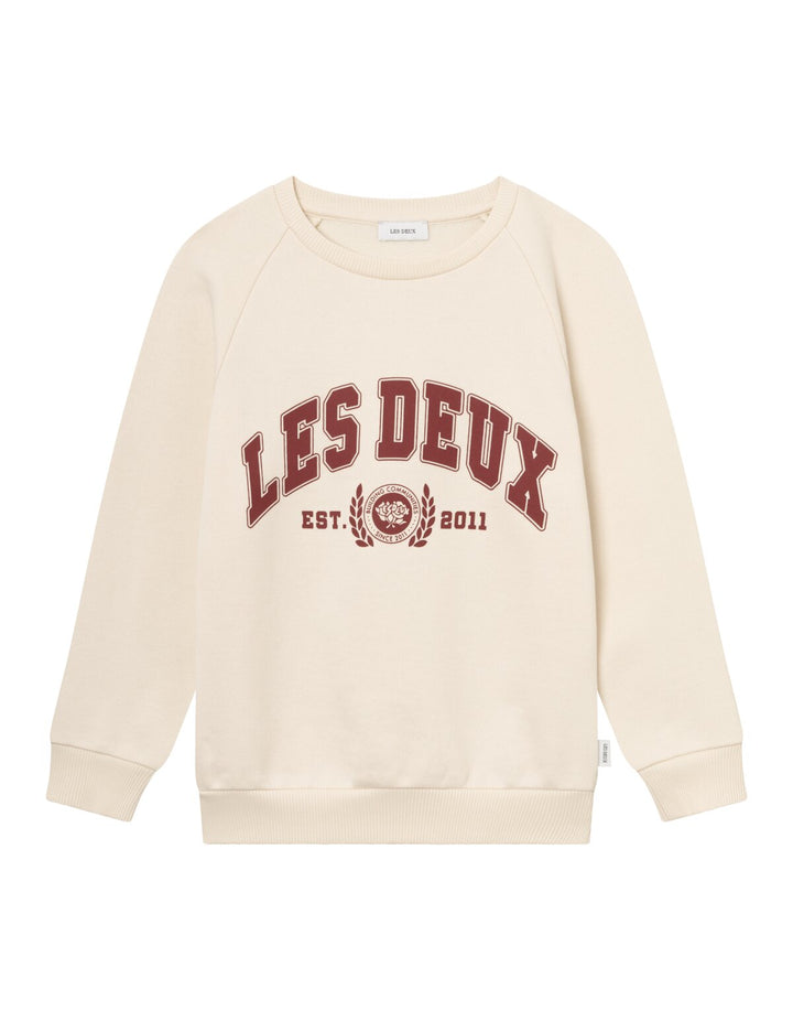 University Sweatshirt Kids  Light Ivory/Burnt Red