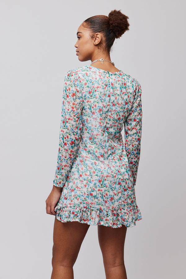 Blossom Short Dress  Flower Print