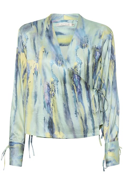 Walery wrap blouse  105501 Green Aqua Art