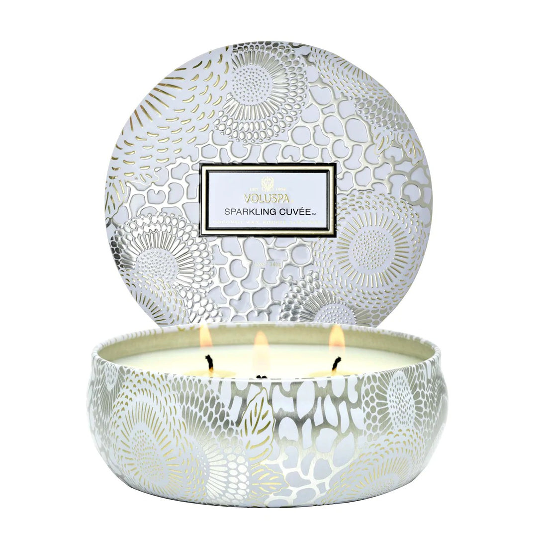 3-WICK TIN CANDLE 40T  Sparkling Cuvèe